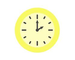 Summer clock icon design with lemon, banana or melon. Fruit icons of time. vector