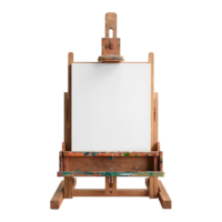 easel with a blank canvas on transparent background png