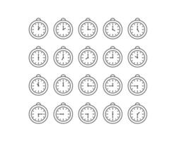 Icons set timer, clock, alarm clock, stopwatch and time icon. vector