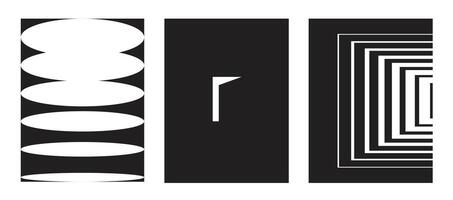 Design template minimalist black and white unique design vector