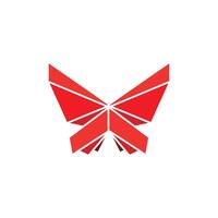 Illustration butterfly with polygon effect and blank background vector