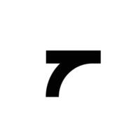 Logo letter T unique design with blank background vector