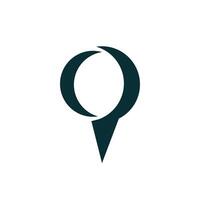 Logo point unique design with blank background vector