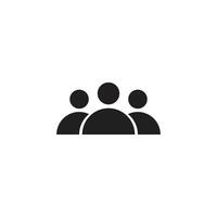 Icon people group with blank background vector