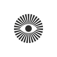 icon eye sunburst unique design with blank background vector