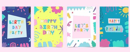 shape paper cut out background with colorful.illustration for a4 vertical kid design vector