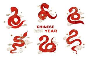 snake chinese new year element object for icon vector