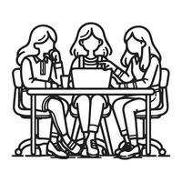 a working session or discussion vector