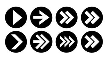 Arrow icons group. Set of black arrows symbols with blend effect. Chevron symbols. isolated on white background. vector