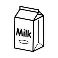 Carton of milk icon with linear design vector
