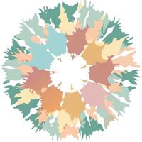 A circular design with many different colors vector