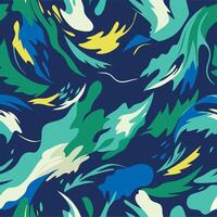 A blue and green abstract pattern with waves vector