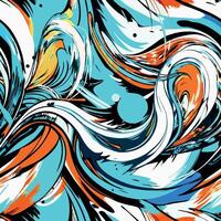 Abstract background with swirly shapes and colors vector