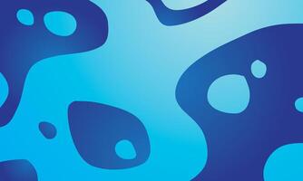 Blue dynamic wavy liquid shapes abstract background vector
