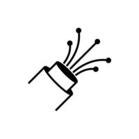 fiber optic icon with simple design vector