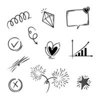 Doodle element set, for concept design. vector