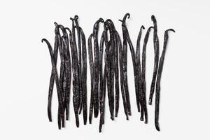 Vanilla beans on white background photo