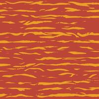 Red background with horizontal aged grunge stroke. Seamless striped dry brush pattern for printing on fabric, wallpaper or textile vector