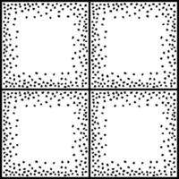 Stone black and white ceramics flooring. Road with mosaic square blocks. Grunge white specks tiles, seamless texture for pavement. Top view of pave pattern vector