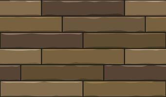 Wood parquet board, tiles pattern for interior floor design in top view. Brick masonry with the effect of plasticine. Mosaic brown seamless texture vector