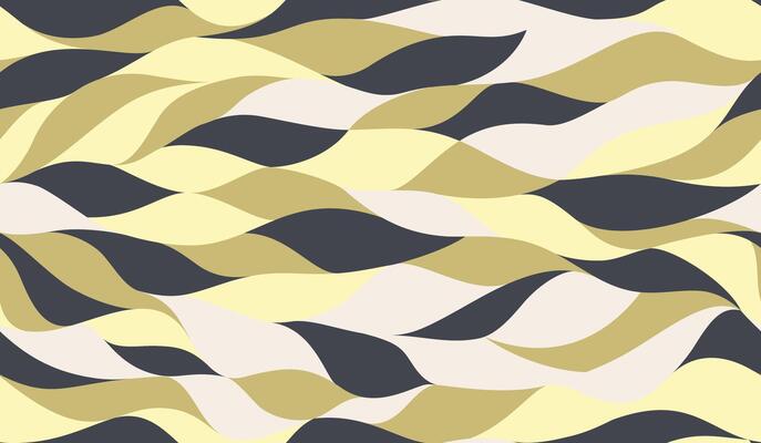 Floral abstract light yellow and black seamless background for textile, wallpapers, wrapping, paper. Swirling waves. Delicate nature autumn leaf texture.
