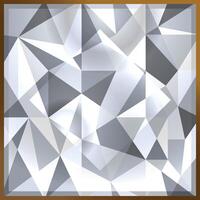 Square gem in golden frame. Shiny diamond precious gemstone background. Abstract beautiful sparkling gemstone texture vector