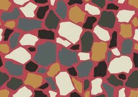 Texture terrazzo floor, polished pebble stone tile. Abstract pattern. vector