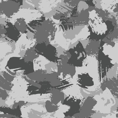 Gray camouflage, modern fashion design. Army uniform. Camo military grunge dry brush pattern. Seamless stroke texture.