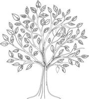 tree with heart vector