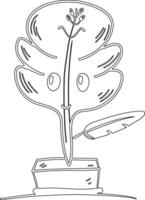 hand drawn sketch of tree vector