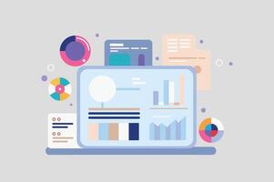 data analytics dashboard vector