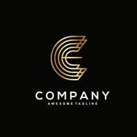 Evolve E logp design with golden color vector