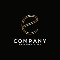 Essence of E logo design vector