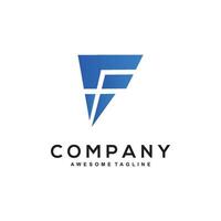 Professional F logo design for business vector