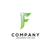 Minimal F logo sleek and timeless vector