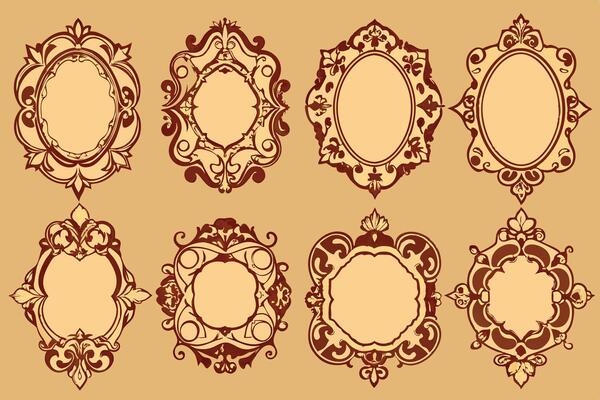 Set of vintage ornate frames