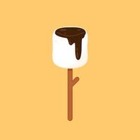 White marshmallows isolated on background. Pile of marshmallow. vector