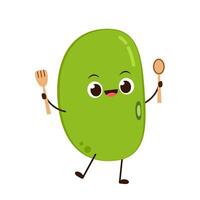 Mung Bean . Mung Bean character design. vector
