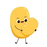Soybean . Soybean character design. Soybean on white background. vector