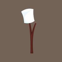 White marshmallows isolated on background. Pile of marshmallow. vector
