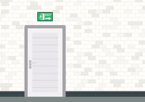 Exit door . free space for text. wallpaper. background. fire door . vector