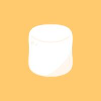 White marshmallows isolated on background. Pile of marshmallow. vector