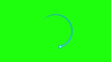 Technology loading circle animation. Modern blue neon rotating progress bar animation. Glowing neon light circle loading. Blue neon light video