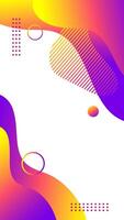 Liquid template for social media stories. Abstract fluid vertical background vector