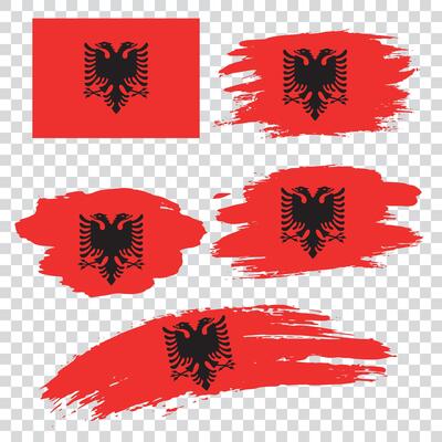 Set flags of Albania