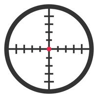 Sniper scope isolated on the white background. vector