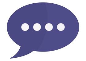 Speech bubble message flat icon isolated on white background. vector