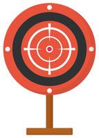 Target flat icon isolated on white background. vector