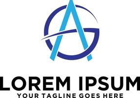 Initial GA letters logo design vector