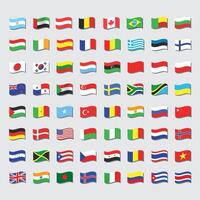 The set of flags of the world vector